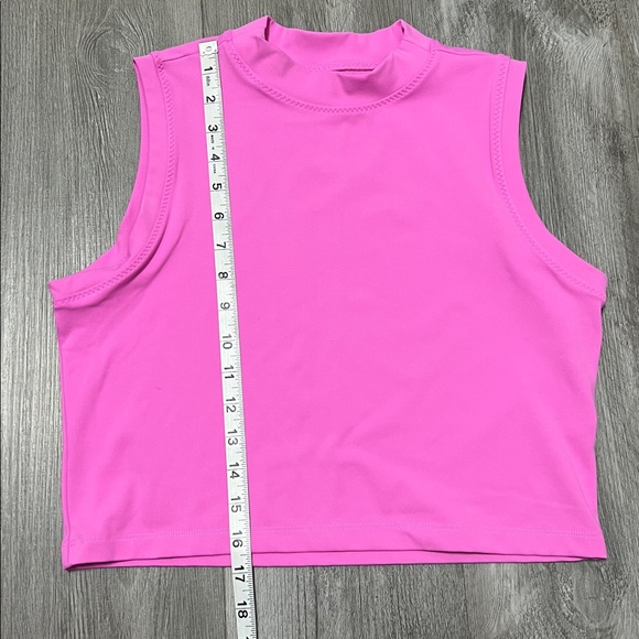 Nike Women's One Fitted Dri-FIT Cropped Tank Top/ pink/ size L - Picture 8 of 9